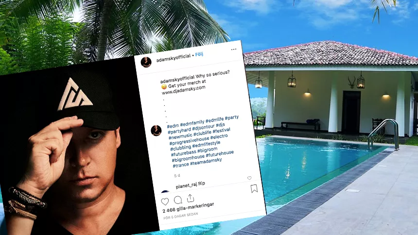 DJ-stjärnan hittad död i tom swimmingpool