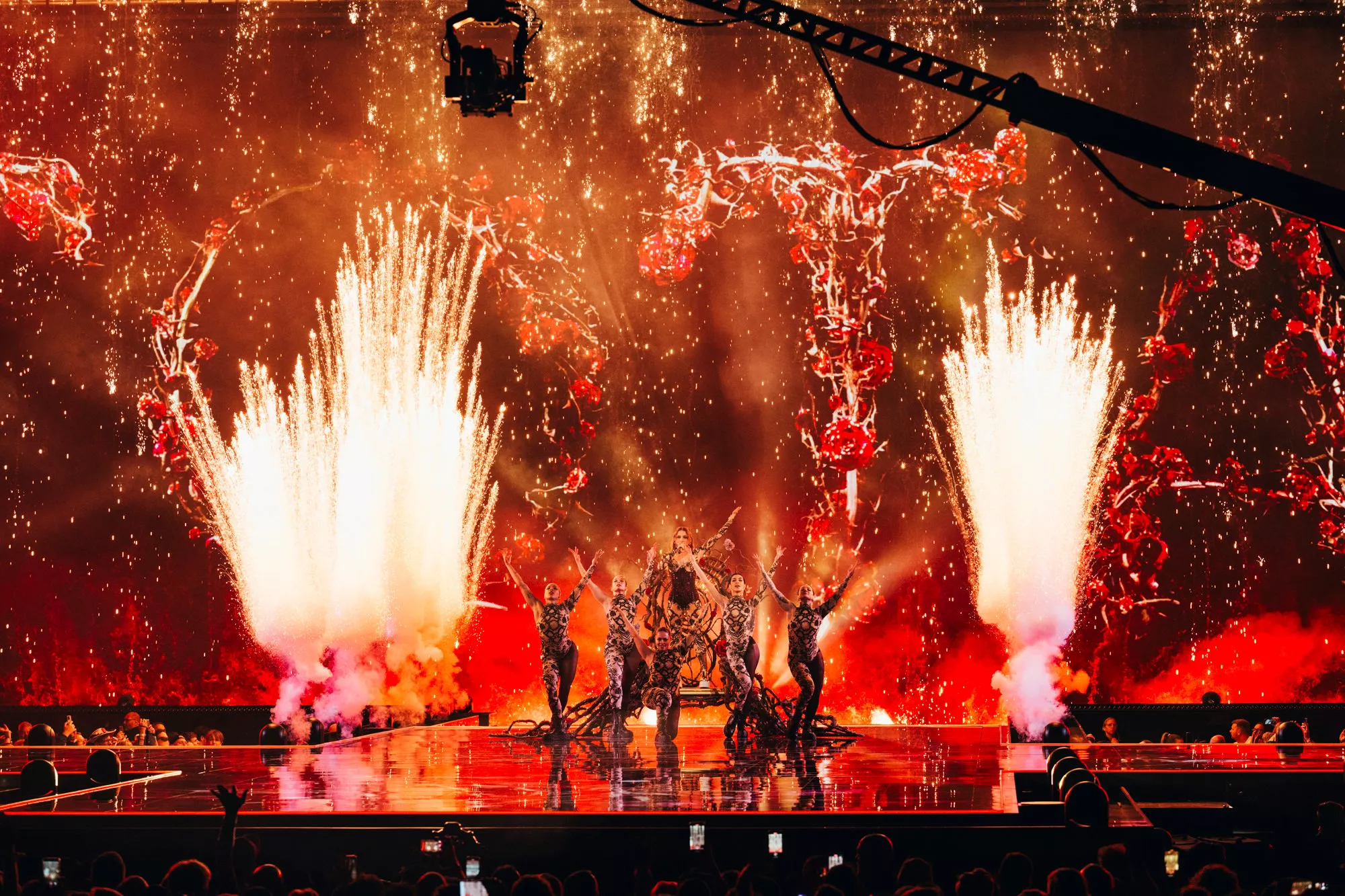Billedet er fra Eurovision semifinalerne i 2024