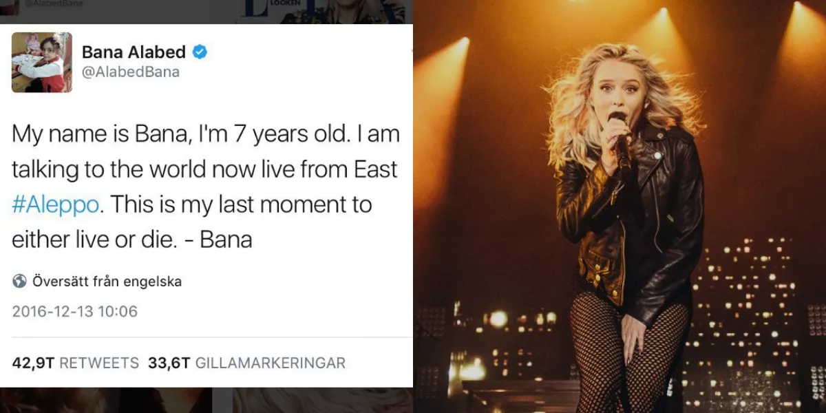 Zara Larsson vädjar om hjälp – "folk dödar varandra och det kommer inte sluta"