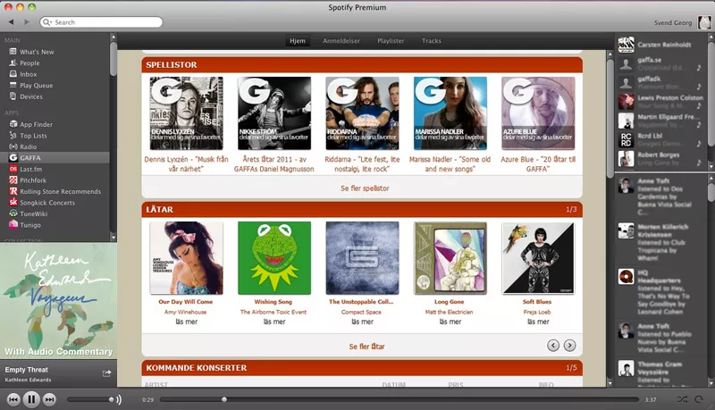 GAFFA App nu tillgänglig i Spotify