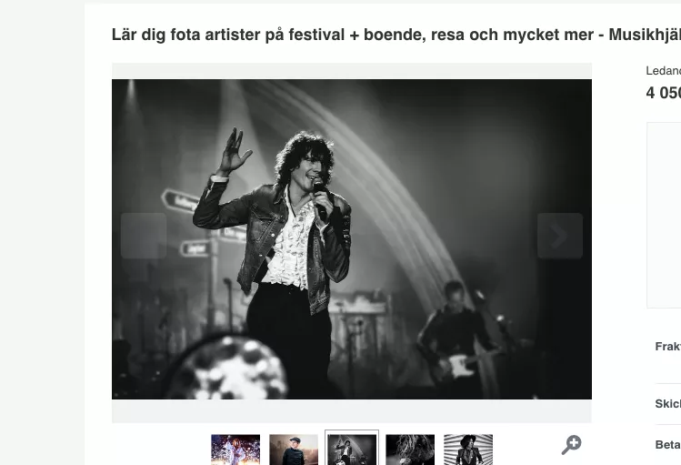 Musikhjälpen-auktion: VIP-helg på Bråvalla med GAFFAs fotograf