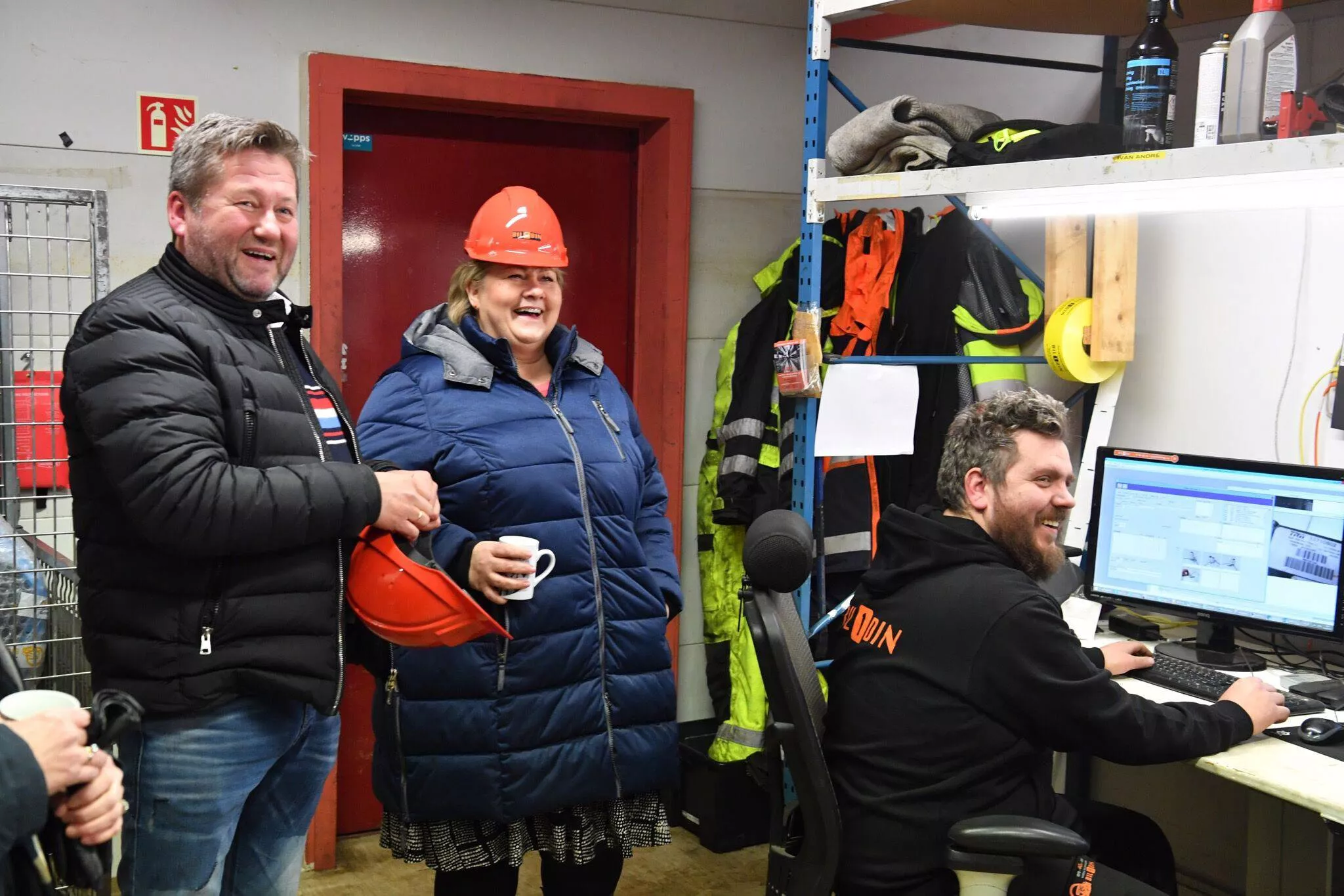 Erna Solberg besøkte DDE-vokalistens bilopphoggeri