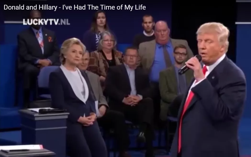 Se Trump och Clinton i klassisk Dirty Dancing-duett