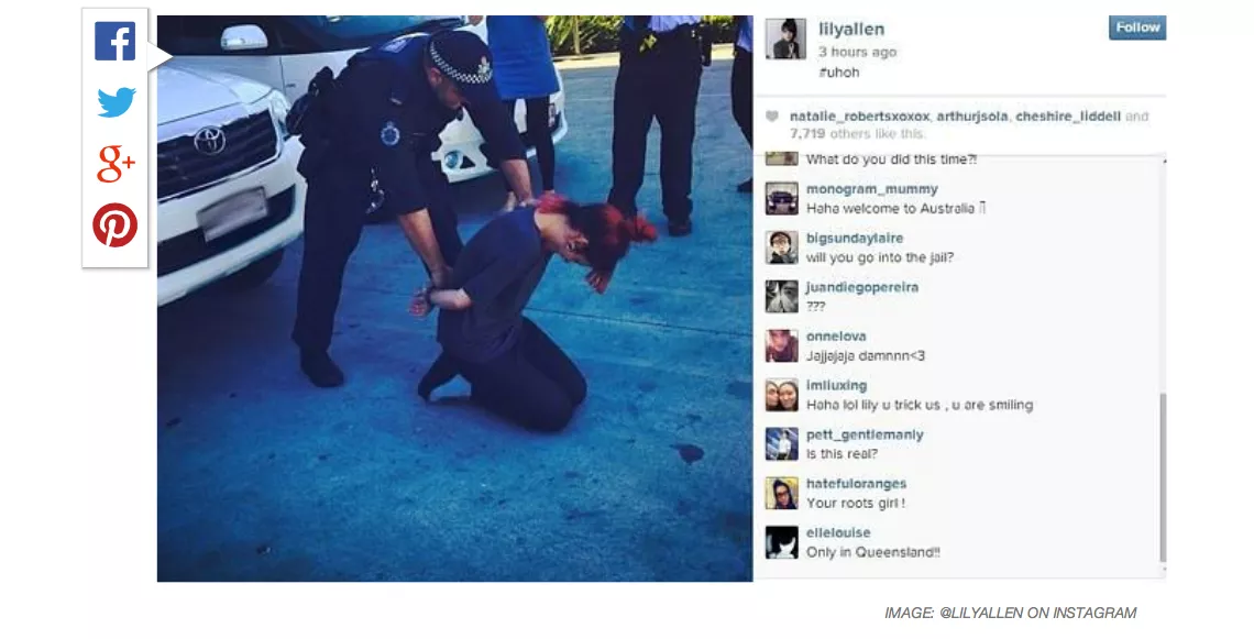 Lily Allen anholdt - for sjov